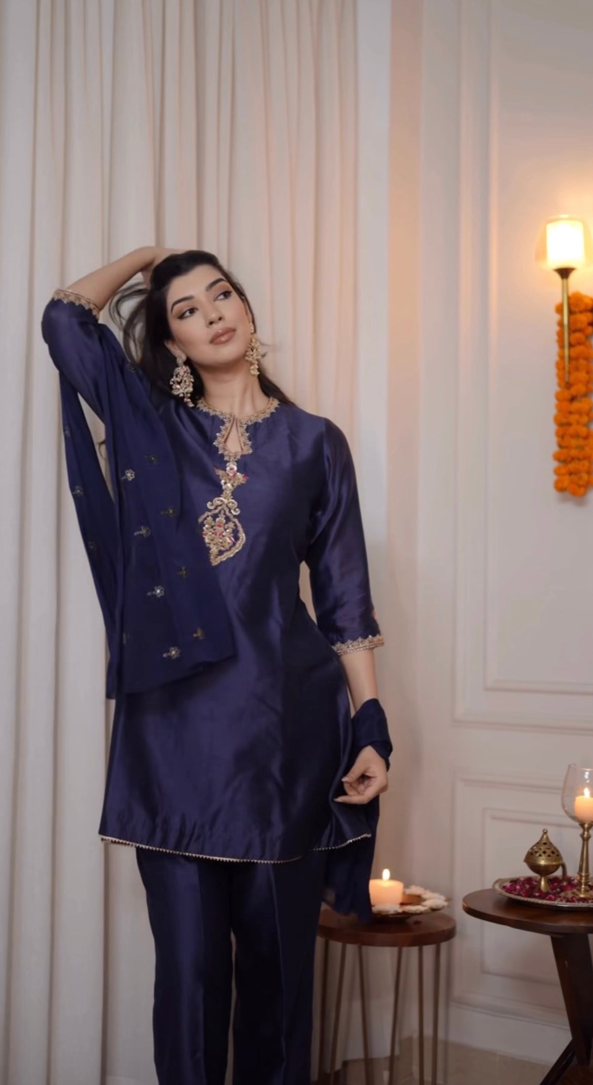 The Blue Keyhole Suit Set