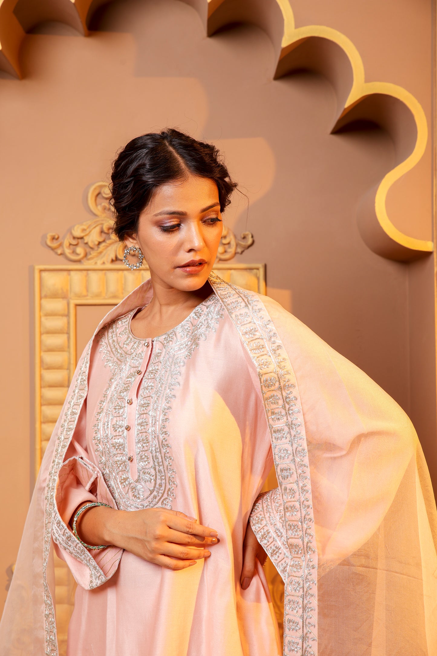 Blush Elegance Embroidered Salwar Kameez Set