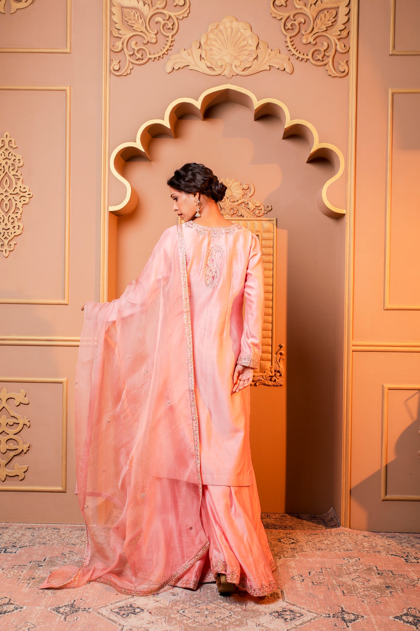 Pink Grace Embroidered Suit Set