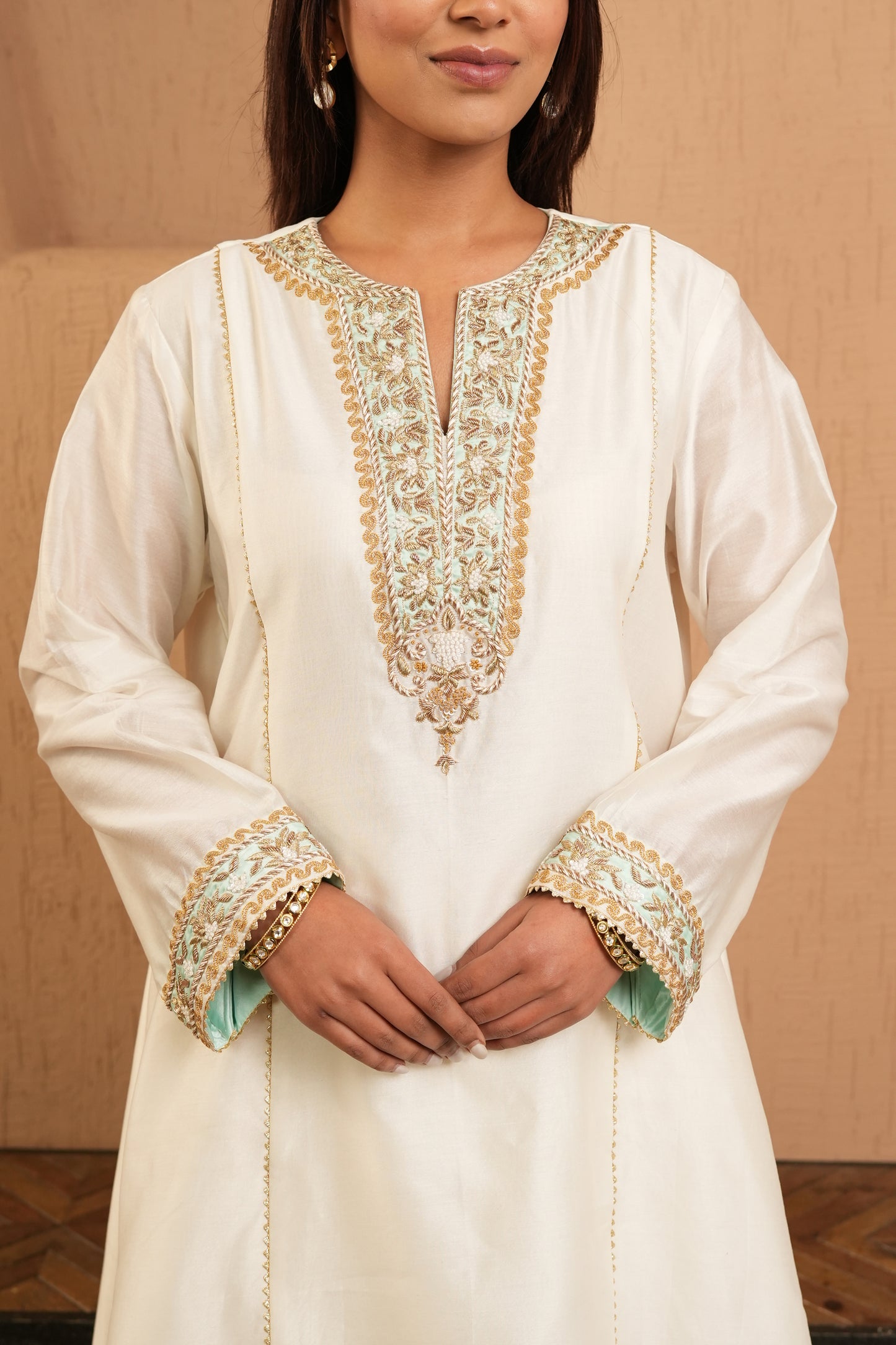 The Ivory Edit Aqua Kurta Set