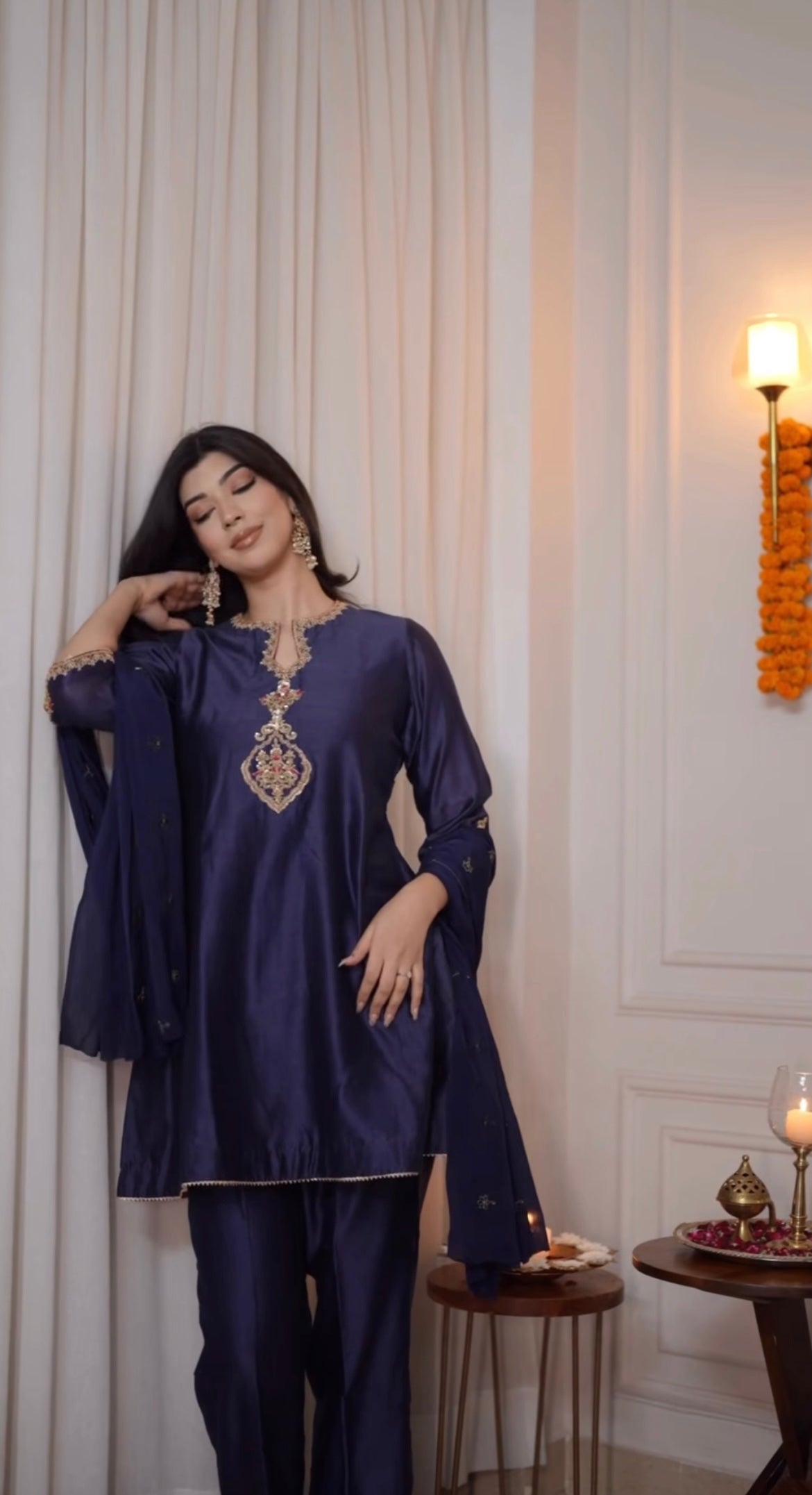 The Blue Keyhole Suit Set