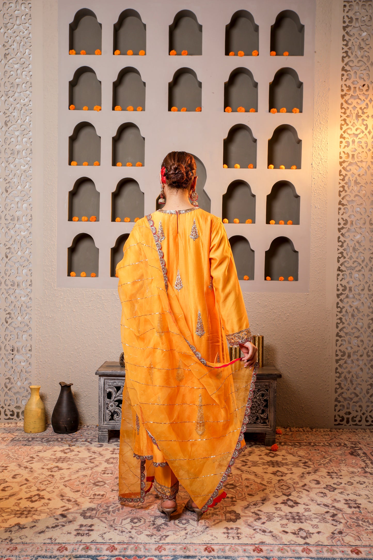 Radiant Yellow Embroidered suit with dupatta