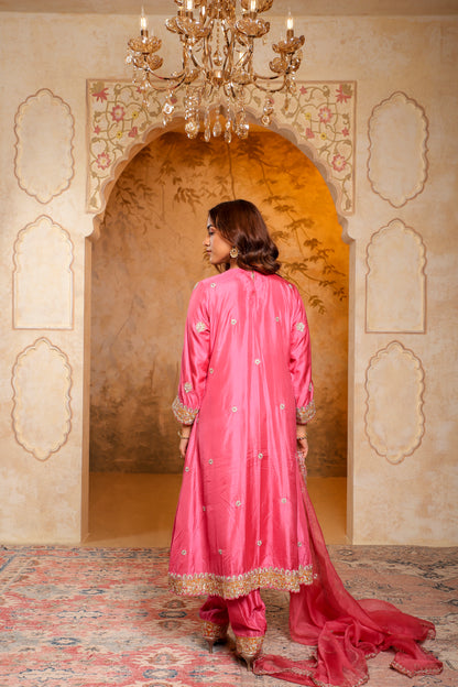 Pink Embroidered Salwar Kameez Set