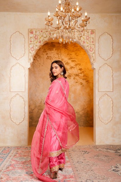 Pink Embroidered Salwar Kameez Set