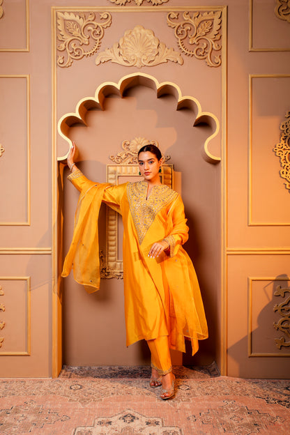 Yellow Radiance Embroidered Salwar Kameez Set