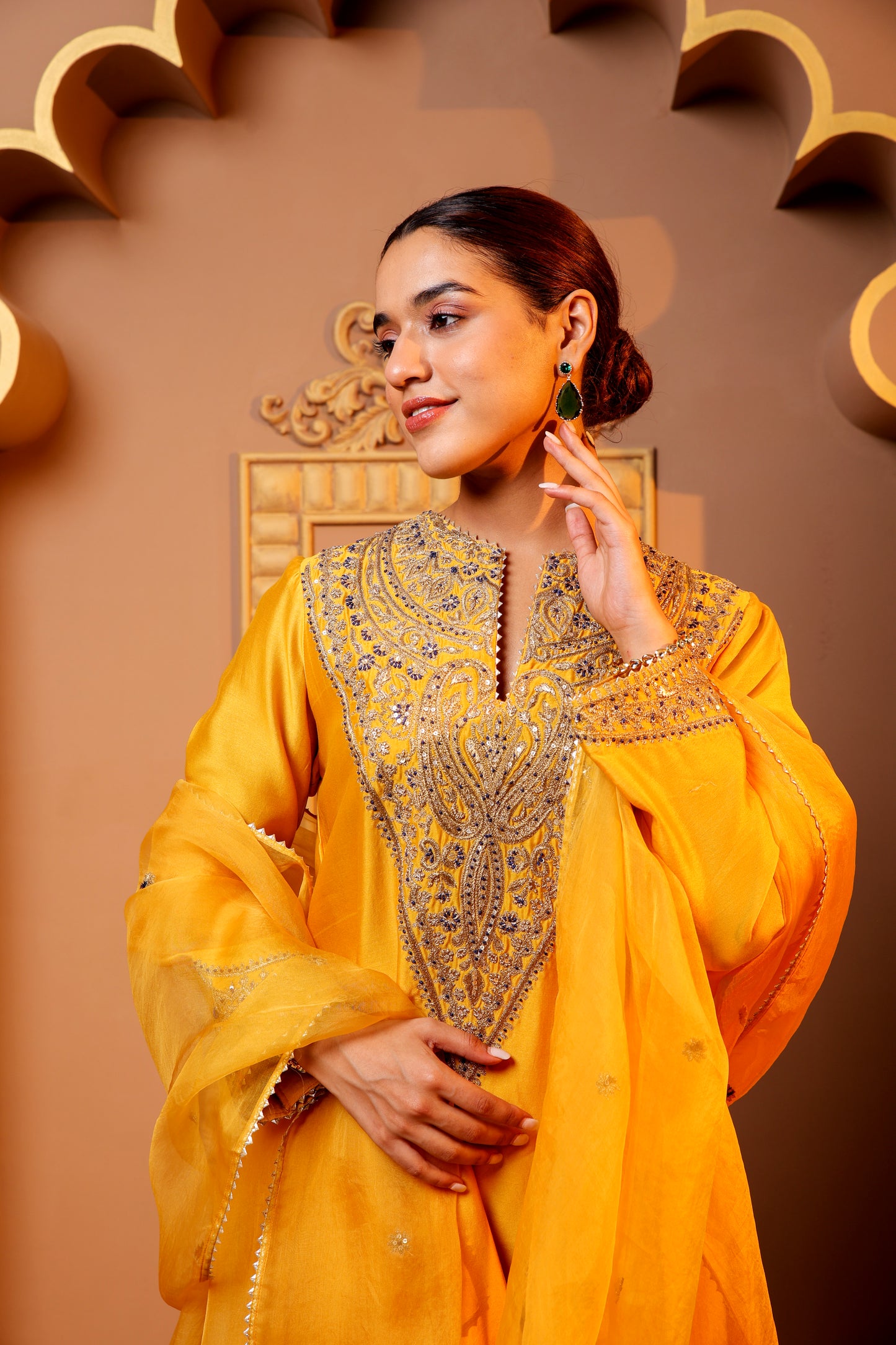 Yellow Radiance Embroidered Salwar Kameez Set