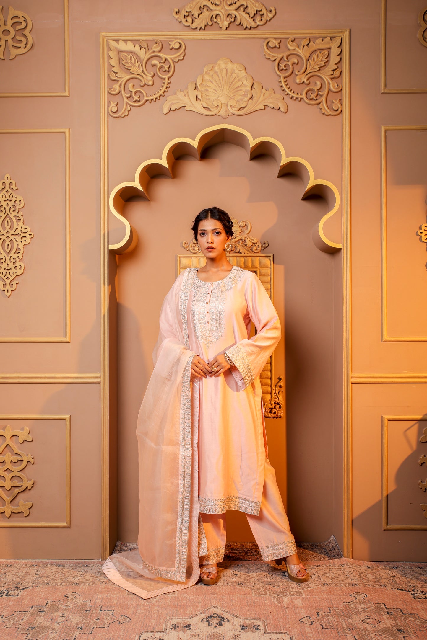 Blush Elegance Embroidered Salwar Kameez Set