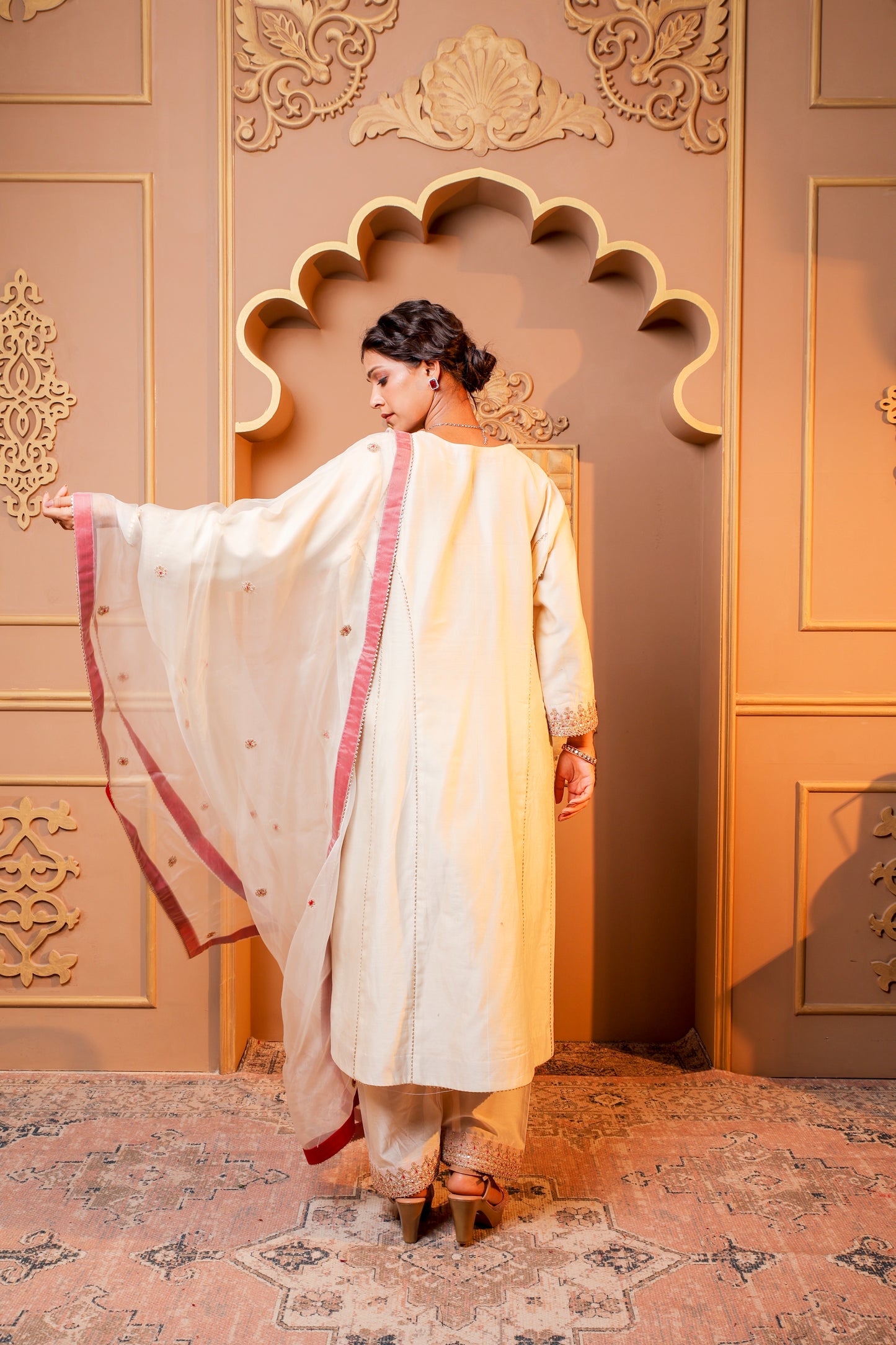 Ivory Radiance Embroidered Salwar Kameez Set