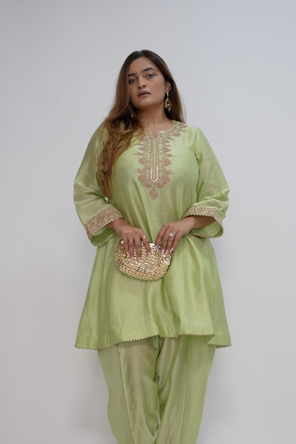 The Pistachio radiance kurta set