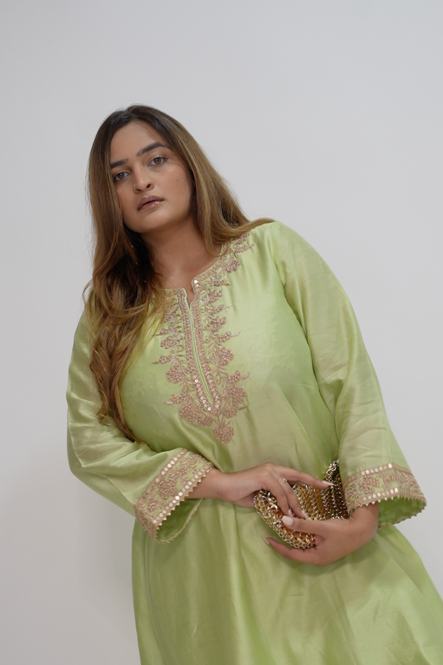 The Pistachio radiance kurta set