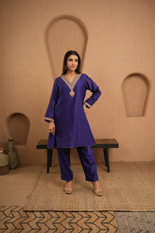 The Royal Indigo Kurta Set
