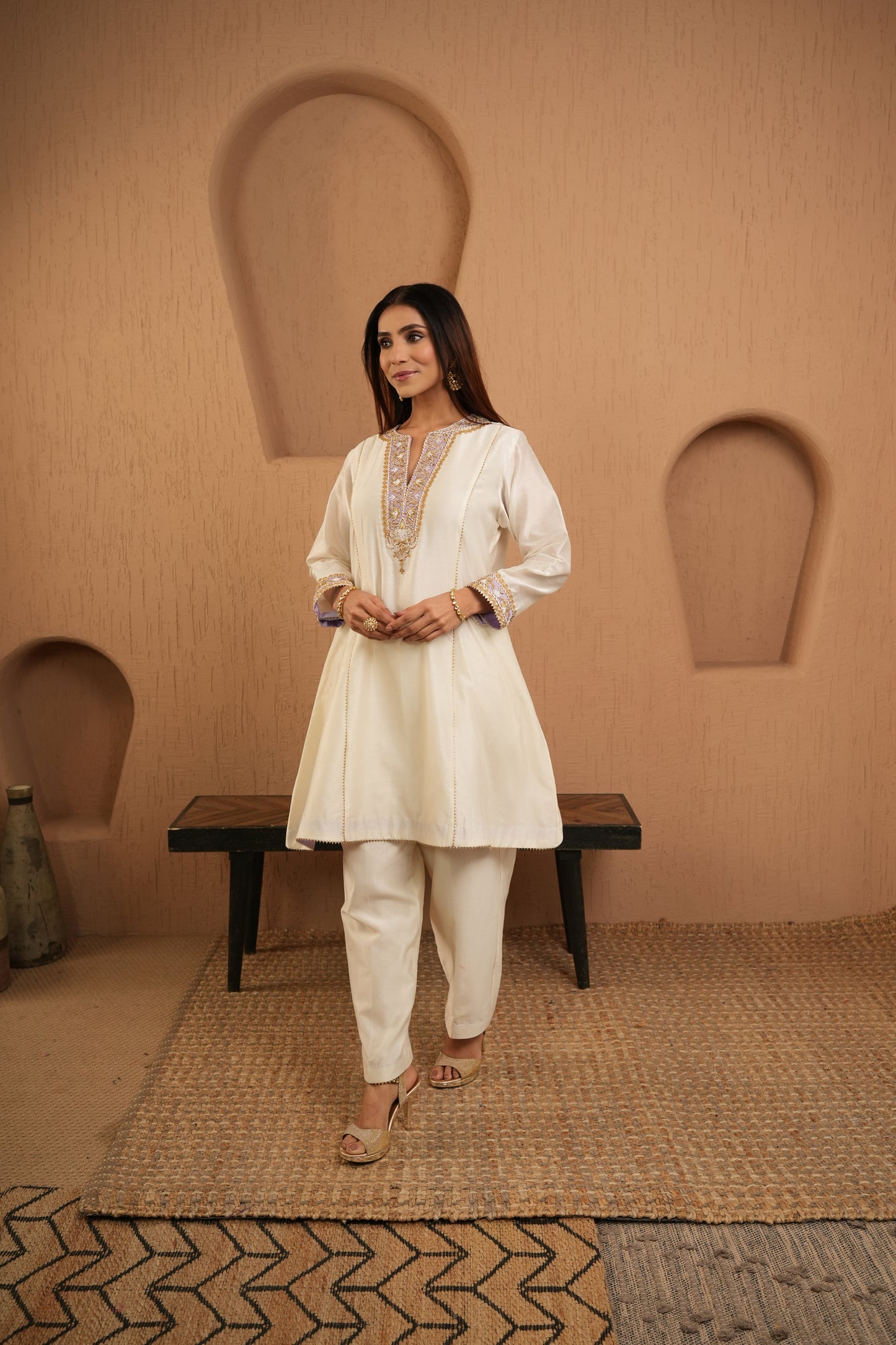 The Ivory Edit Lilac Kurta Set