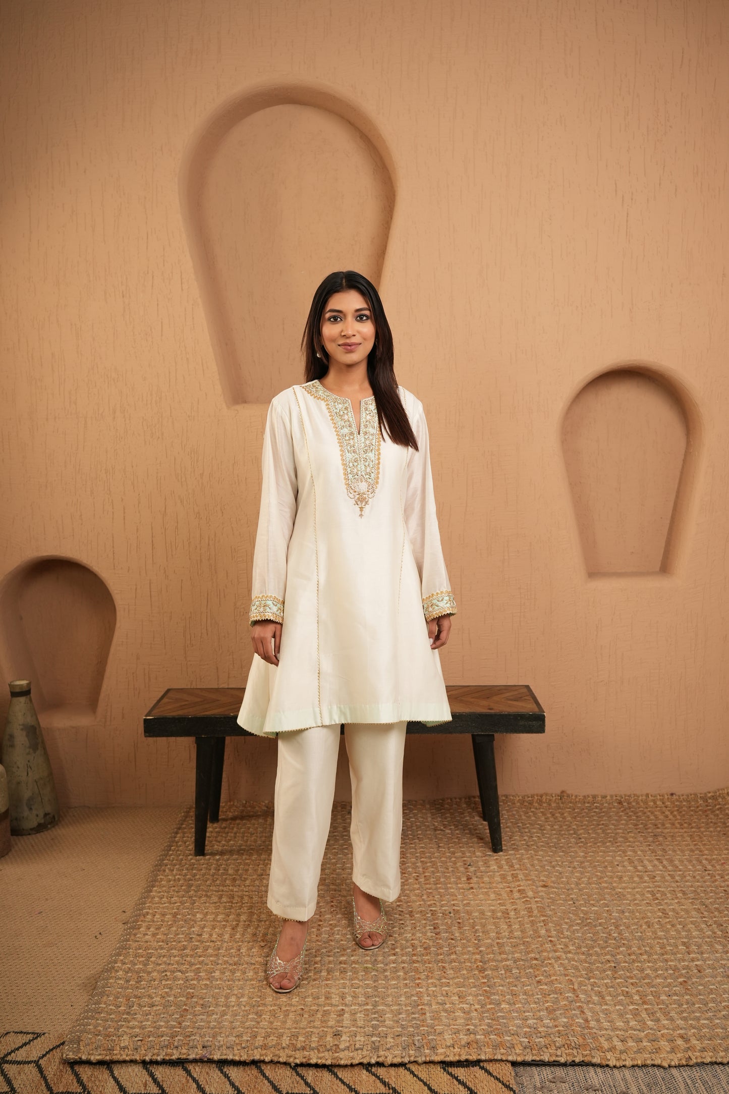 The Ivory Edit Aqua Kurta Set