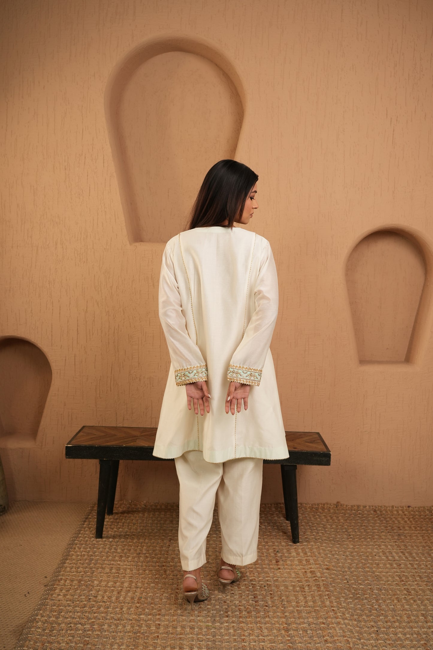 The Ivory Edit Aqua Kurta Set