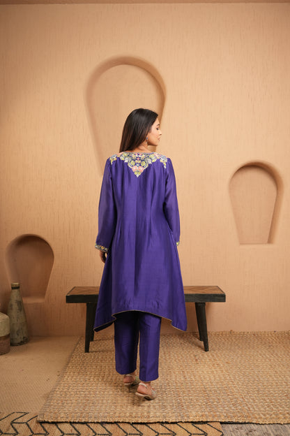 The Elegance Bloom Embroidered Kurta Set