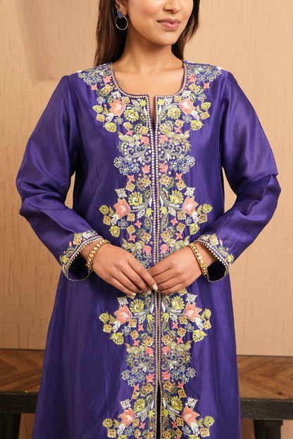 The Elegance Bloom Embroidered Kurta Set