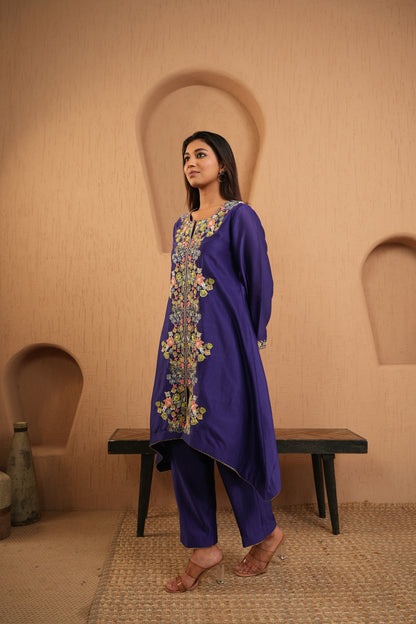 The Elegance Bloom Embroidered Kurta Set