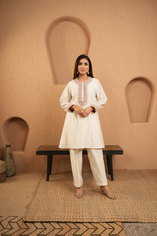 The Ivory Edit Mix Kurta Set