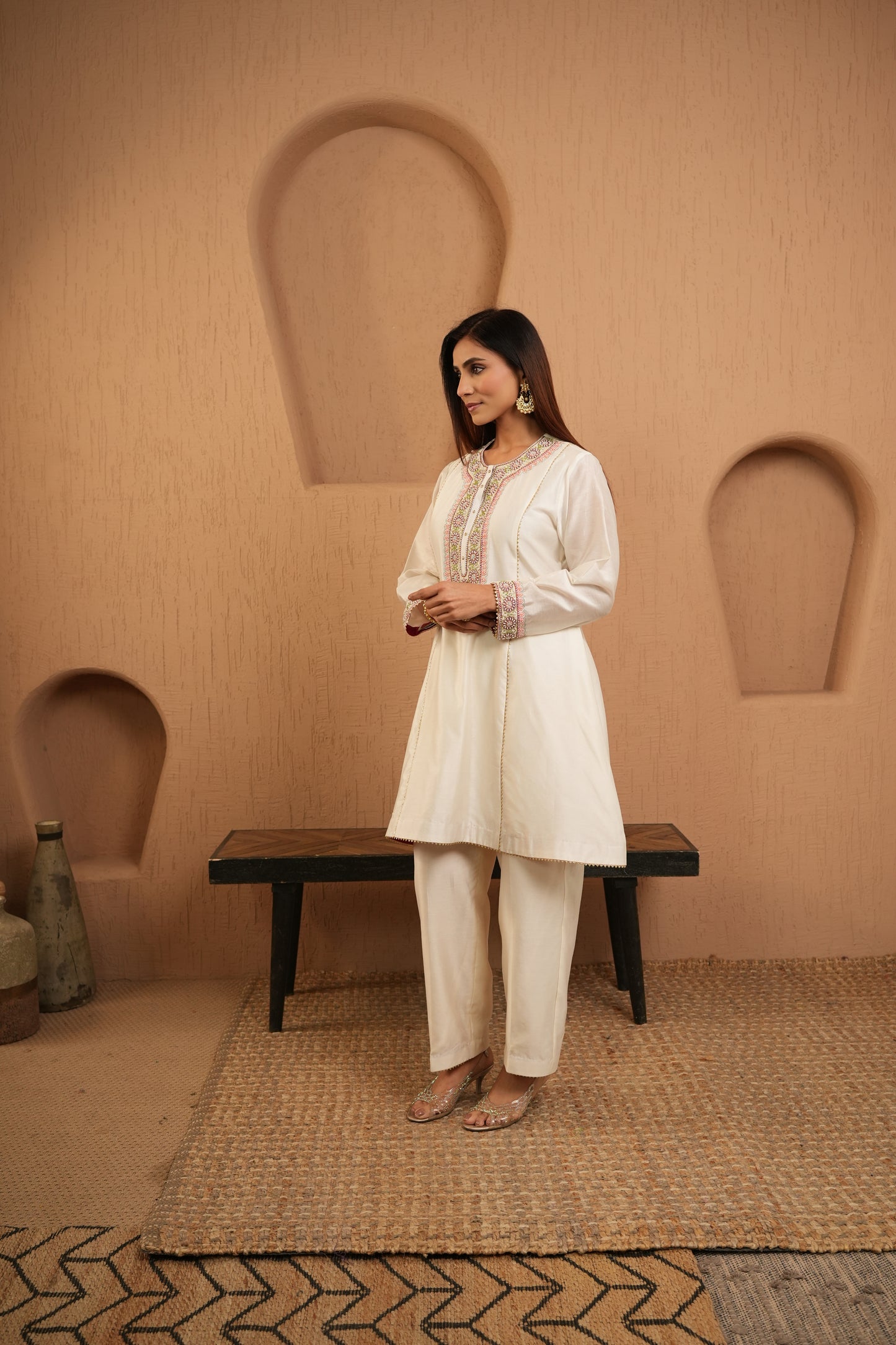 The Ivory Edit Mix Kurta Set