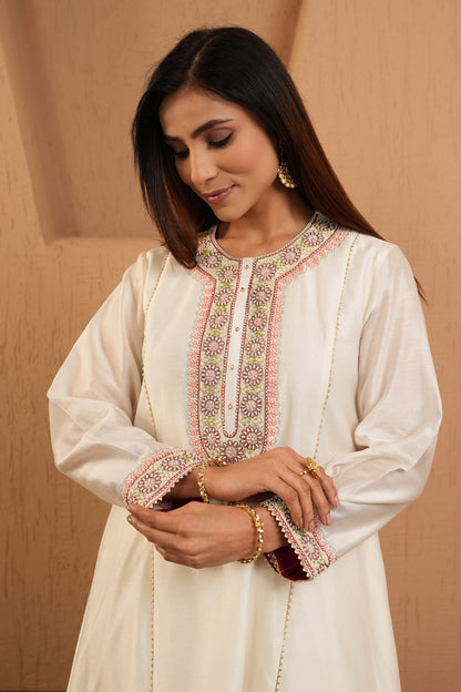 The Ivory Edit Mix Kurta Set