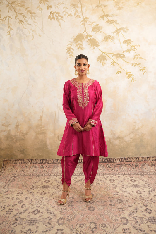 Magenta Radiant Pink Kurta Set
