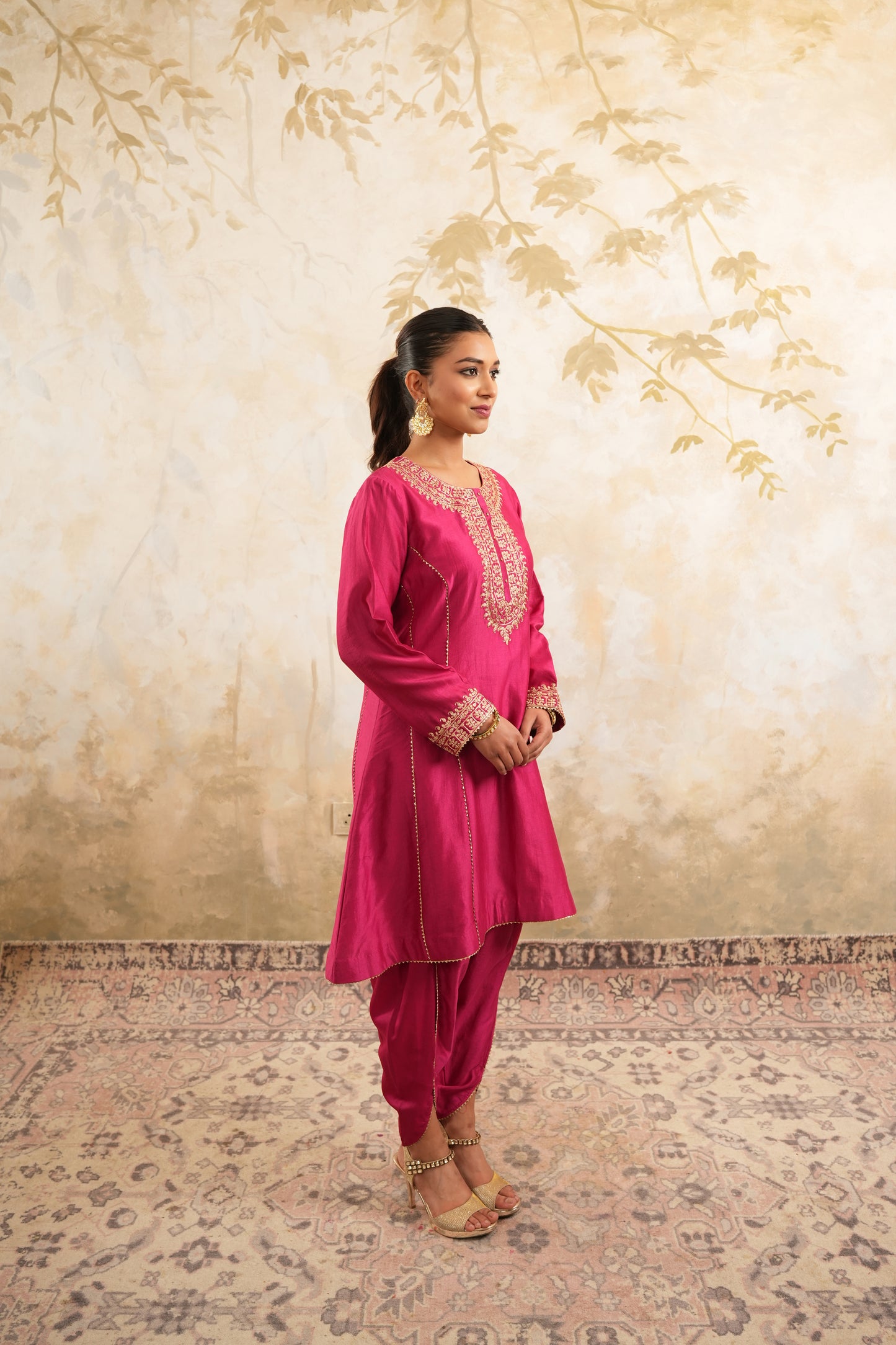 Magenta Radiant Pink Kurta Set