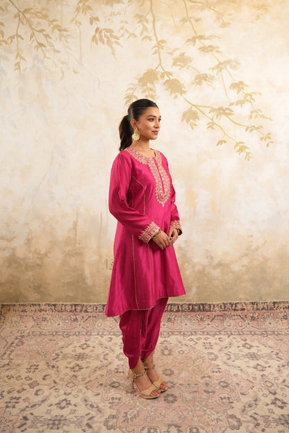 Magenta Radiant Pink Kurta Set