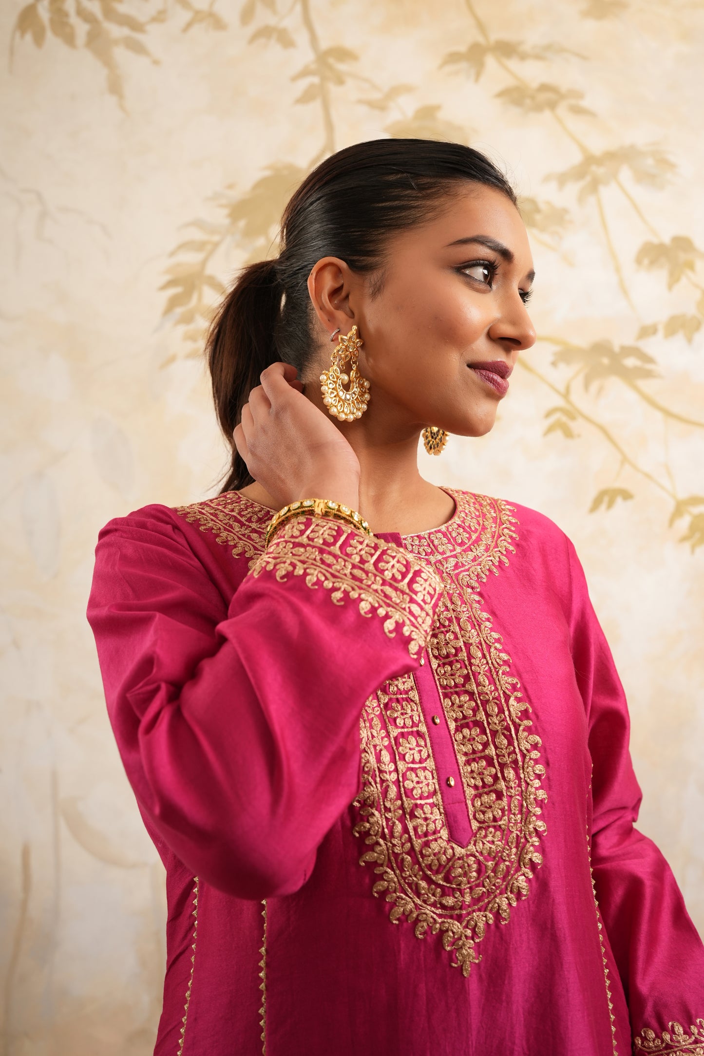 Magenta Radiant Pink Kurta Set