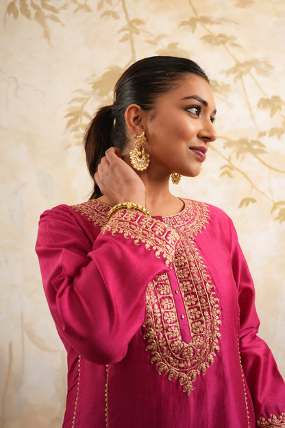 Magenta Radiant Pink Kurta Set