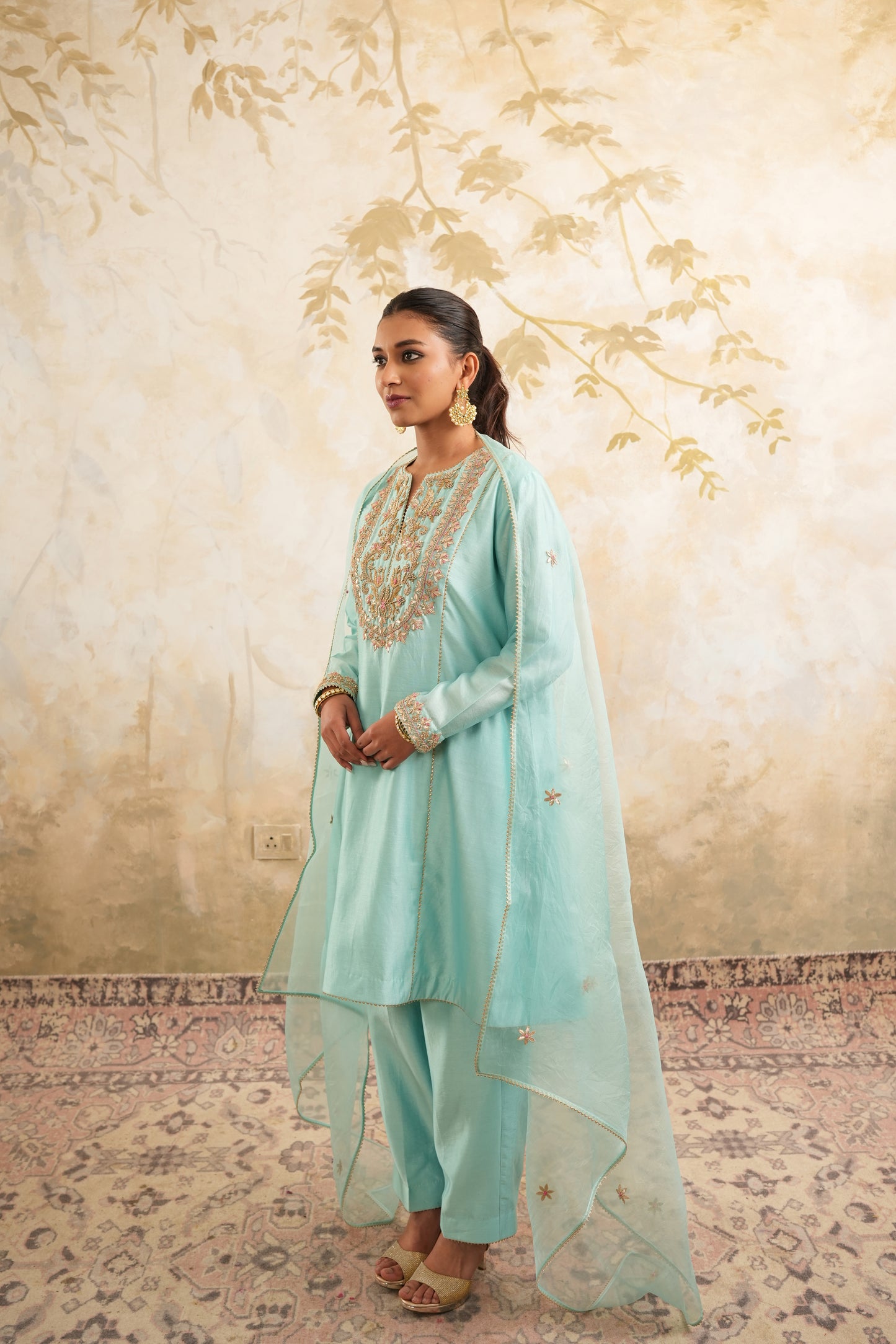 The Aqua Serenity Kurta Set