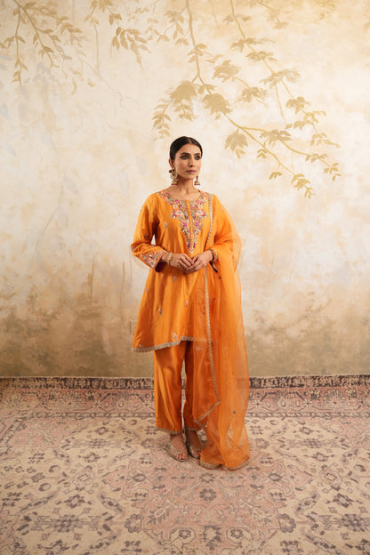 The Saffron Kurta Set