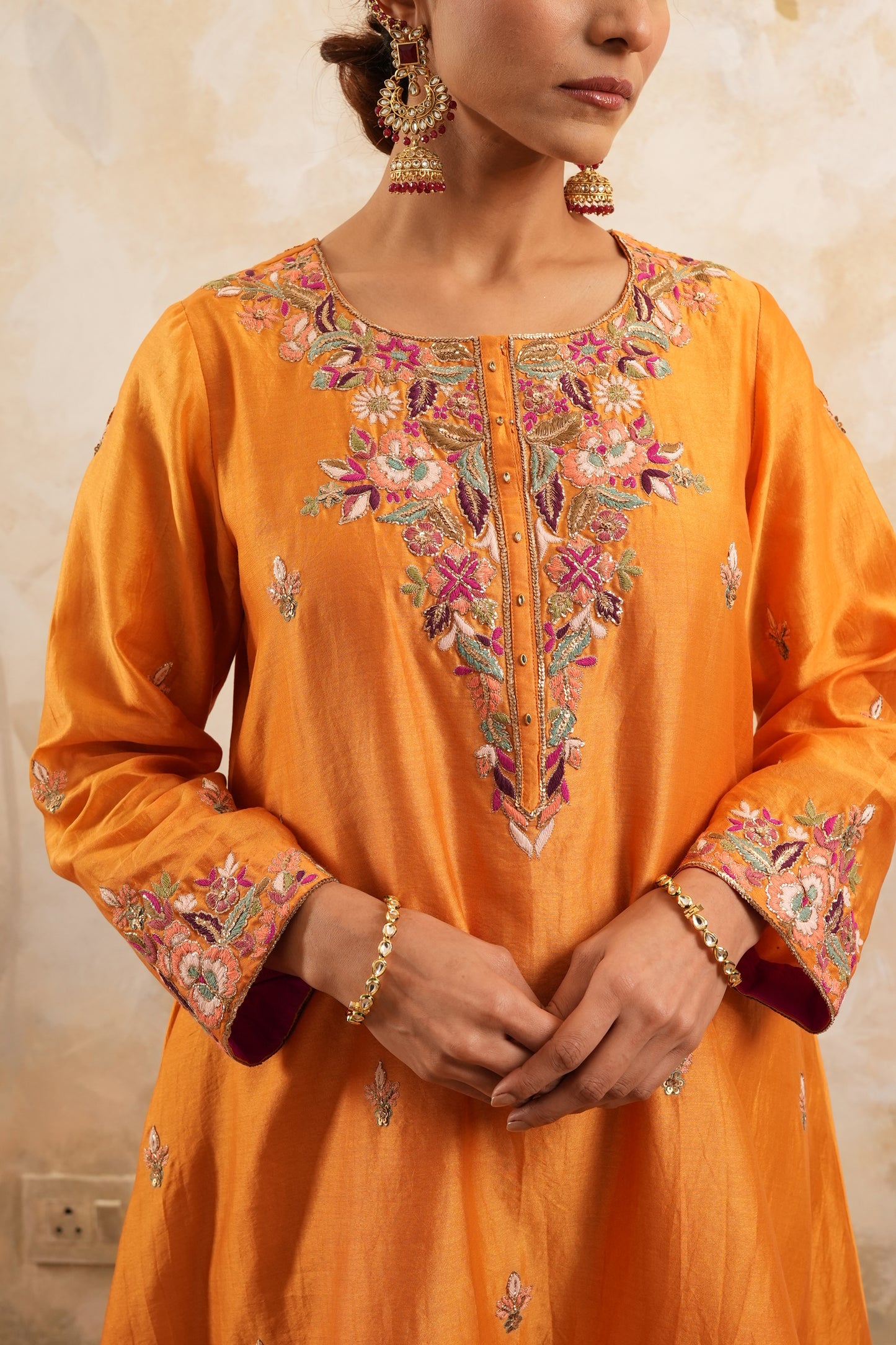 The Saffron Kurta Set