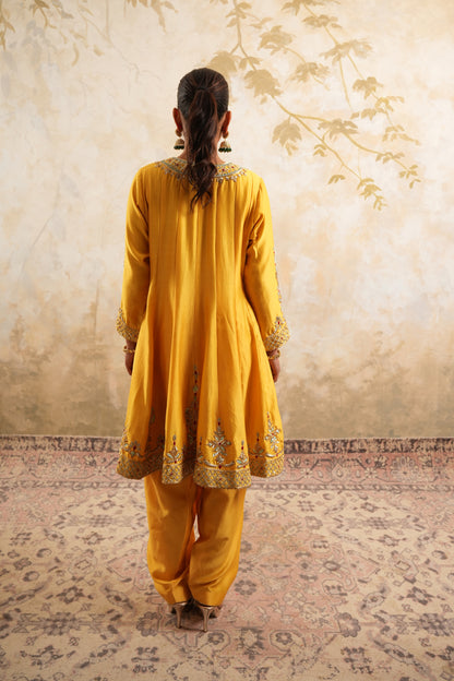 The Golden Glow Hand Embroidered Ensemble